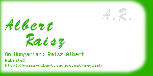 albert raisz business card